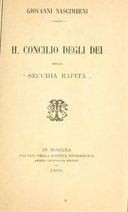 Cover of: concilio degli dei nella "Secchia rapita".