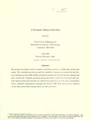 Cover of: A stochastic theory of the firm