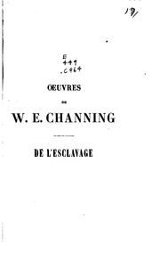 Cover of: De l'esclavage
