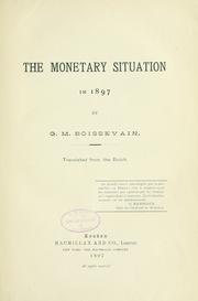 Cover of: monetary situation in 1897.