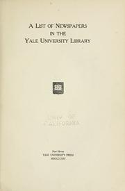 Cover of: list of newspapers in the Yale University Library.