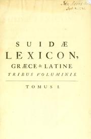 Cover of: Suidae Lexicon, Græce & Latine by Suidas