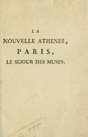 Cover of: nouvelle Athènes, Paris, le sejour des muses.