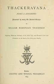 Cover of: Thackerayana by Joseph Grego