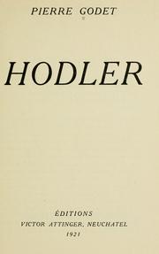 Hodler by Pierre Godet