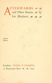 Cover of: Afterwards, and other stories