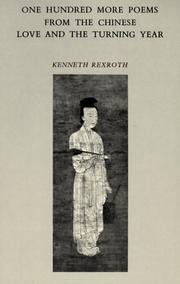 One Hundred More Poems from the Chinese by Kenneth Rexroth