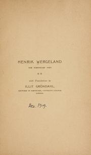 Cover of: Henrik Wergeland: the Norwegian poet