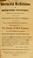Cover of: Universal restitution a Scripture doctrine