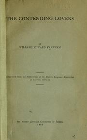 Cover of: The contending lovers. by Willard Farnham