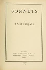 Cover of: Sonnets by T. W. H. Crosland
