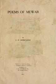 Cover of: Poems of Mewar by S. O. Heinemann
