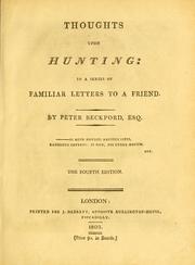 Cover of: Thoughts upon hunting: in a series of familiar letters to a friend