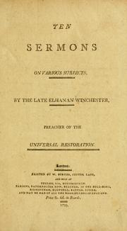 Cover of: Ten sermons on various subjects.