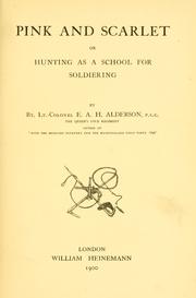 Cover of: Pink and scarlet by Alderson, Edwin Alfred Hervey Sir
