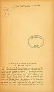 Cover of: A revision of the Asilidæ of Australia by Gertrude Ricardo