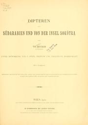 Cover of: Dipteren aus Südarabien und von der Insel Sokótra