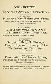 Cover of: Volunteer service in Army of Cumberland. by Charles R. Green