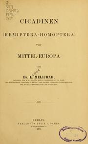 Cicadinen (Hemiptera-Homoptera) von Mittel-Europa by Leopold Melichar
