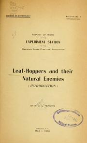 Cover of: Leaf-hoppers and their natural enemies ...