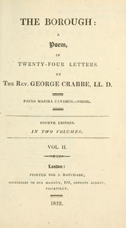 Cover of: The borough by George Crabbe, George Crabbe