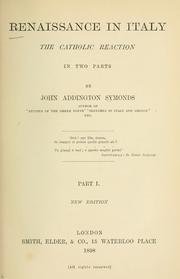 Cover of: Renaissance in Italy by John Addington Symonds