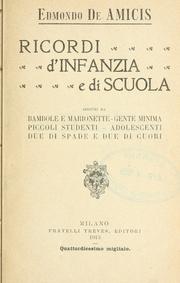 Cover of: Ricordi d'infanzia e di scuola by Edmondo De Amicis