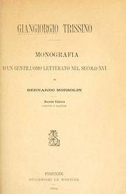 Cover of: Giangiorgio Trissino by Bernardo Morsolin