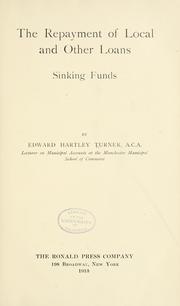 Cover of: repayment of local and other loans, sinking funds