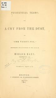 Cover of: Penitential tears: or, A cry from the dust