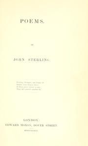 Cover of: Poems by John Sterling