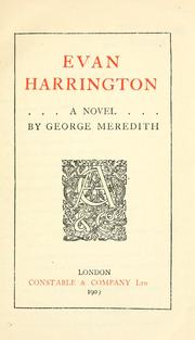 Cover of: Evan Harrington. by George Meredith
