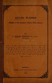 Cover of: Khuda Bukhsh | S. Khuda Bukhsh
