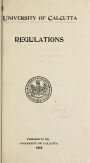 Cover of: Regulations. by University of Calcutta