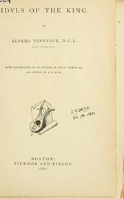 Cover of: Idyls of the king. by Alfred Lord Tennyson