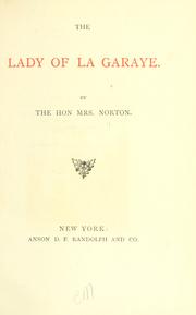 Cover of: The lady of La Garaye.