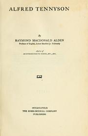Cover of: Alfred Tennyson.