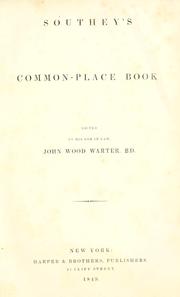 Cover of: Southey's Common-place book