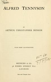 Cover of: Alfred Tennyson. by Arthur Christopher Benson
