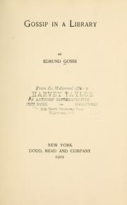 Gossip in a library by Edmund Gosse