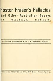 Cover of: Foster Fraser's fallacies: and other Australian essays.