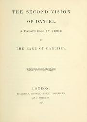 Cover of: The second vision of Daniel by George William Frederick Howard Earl of Carlisle