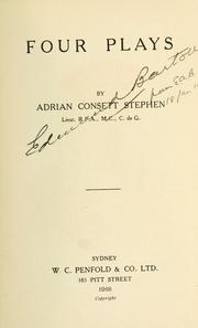 Cover of: Four plays by Adrian Consett Stephen