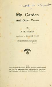 My garden, and other verses by John Brooks Hulbert