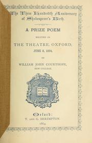 The three hundredth anniversary of Shakespeare's birth by William John Courthope
