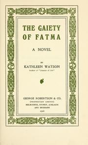 Cover of: The gaiety of Fatma: a novel