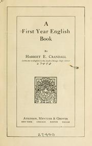 Cover of: first year English book