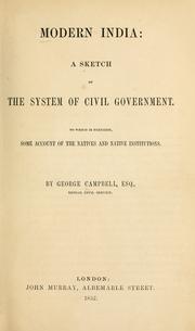 Cover of: Modern India by Campbell, George Sir, Campbell, George Sir