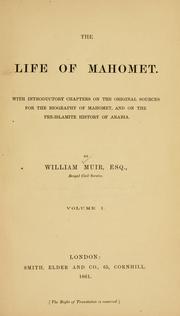 Cover of: The life of Mahomet by Sir William Muir