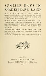 Cover of: Summer days in Shakespeare land by Charles George Harper